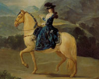 María Teresa de Vallabriga a caballo