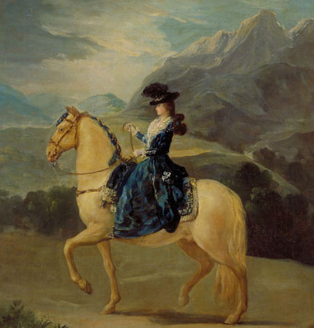 María Teresa de Vallabriga a caballo