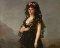 La reina María Luisa de Parma con mantilla