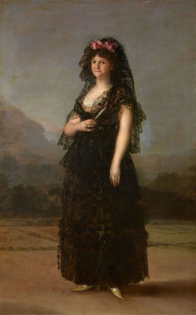 La reina María Luisa de Parma con mantilla