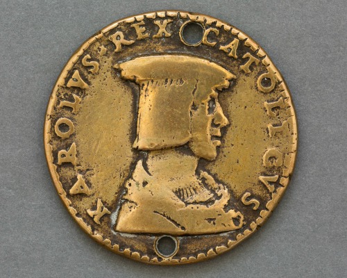 Medalla augurando un feliz reinado a Carlos I