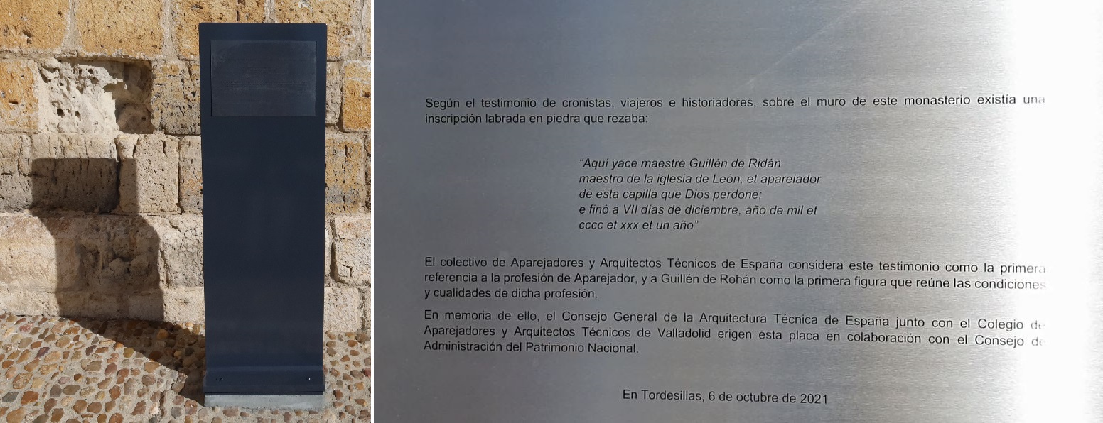 La placa a Guillén de Rohán y su inscripción