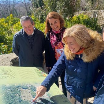 La presidenta de Patrimonio Nacional, Ana de la Cueva, inaugura el itinerario de Yuste