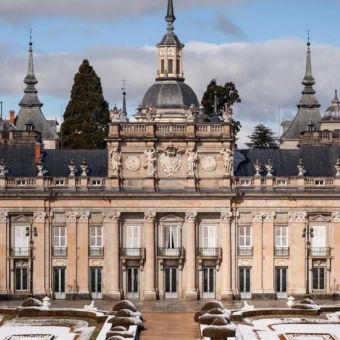 El Palacio Real de La Granja, nevado